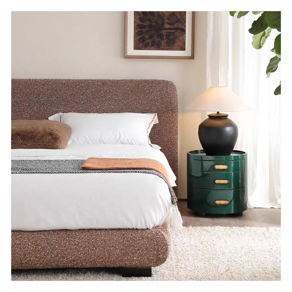 Emerald Drum Nightstand